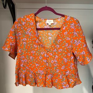 Orange floral top